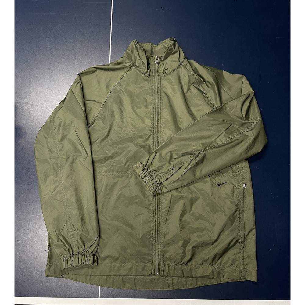 Vintage Y2K Nike Silver Tag Full Zip Casual Track Windbreaker Jacket Size XL